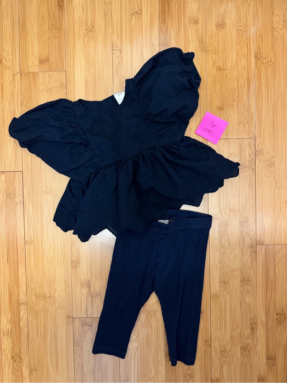 H&M Kids Puff-Sleeve Top & Leggings Set
